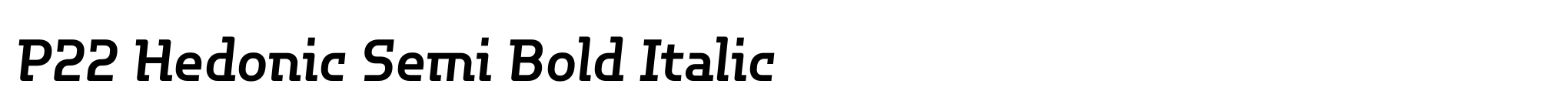 P22 Hedonic Semi Bold Italic image